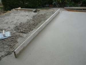 Réalisation d'une chape pour une terrasse